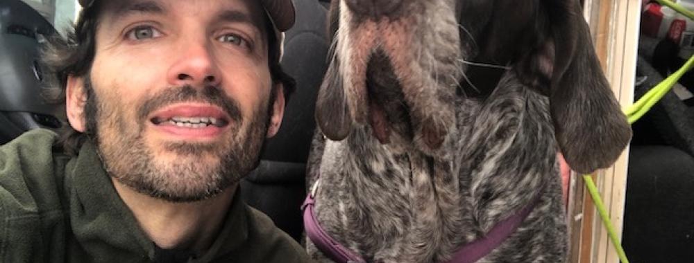 Fernando Nájera and his dog