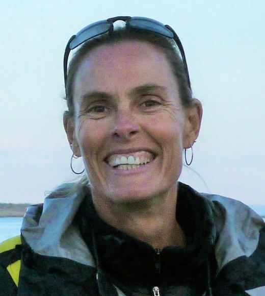 Marcy Uhart in the field