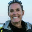 Marcy Uhart in the field
